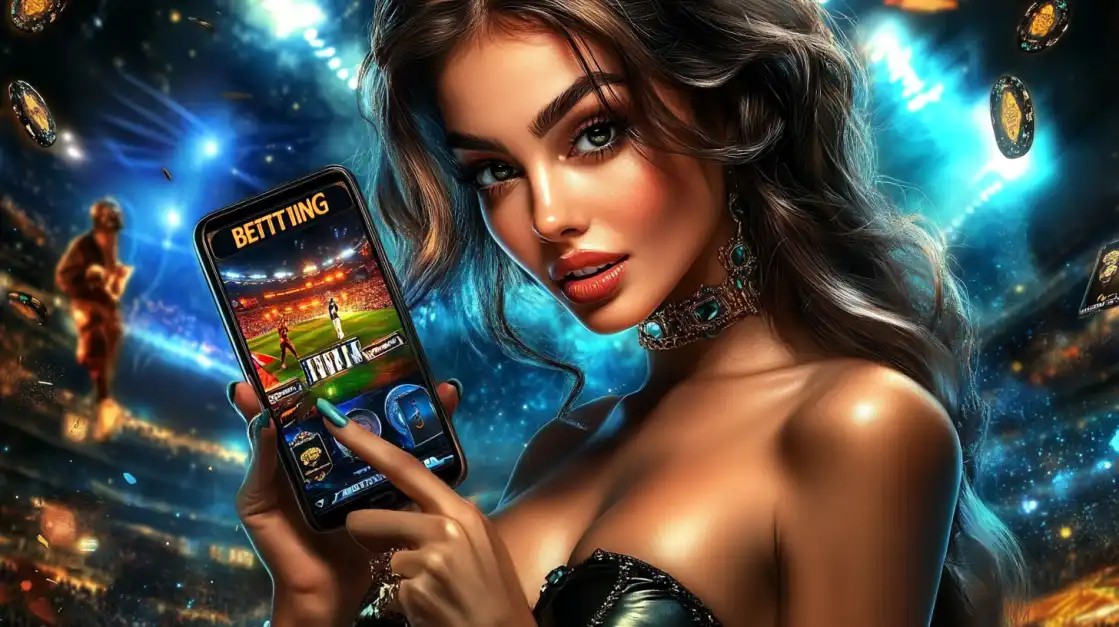 An intense male soccer player is at the heart of a fiery collage with a roulette wheel and casino chips, merging the thrilling worlds of sports betting and casino gaming at TK666.